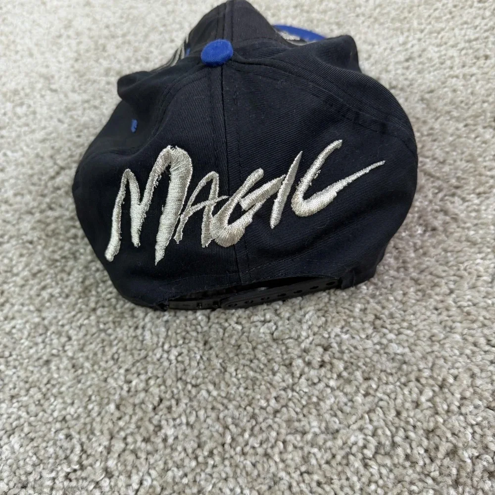 Vintage Orlando Magic Hat Cap Snap Back Mens One Size Black NBA Basketball AJD
